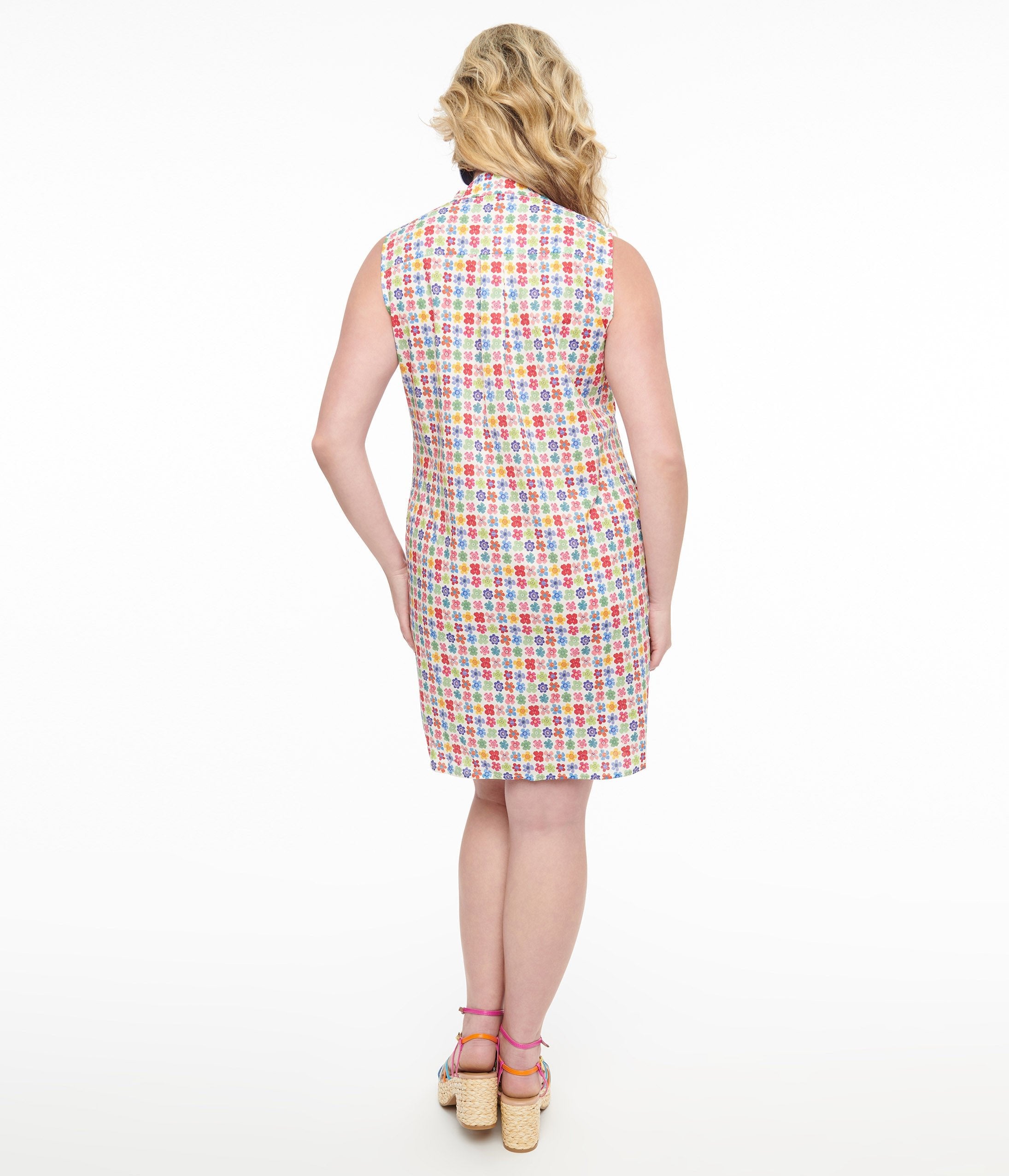 Stylish Rainbow Floral Cotton Shift Dress for Women | Summer Casual & Beach Wear | Perfect for Outdoor Parties, Vacations & Boho Fashion