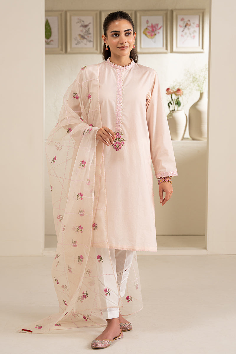 BLUSH BLOSSOM 2-Piece Set (Shirt & Dupatta) - Elegant Women's Ethnic Outfit for Weddings, Parties & Festive Occasions
