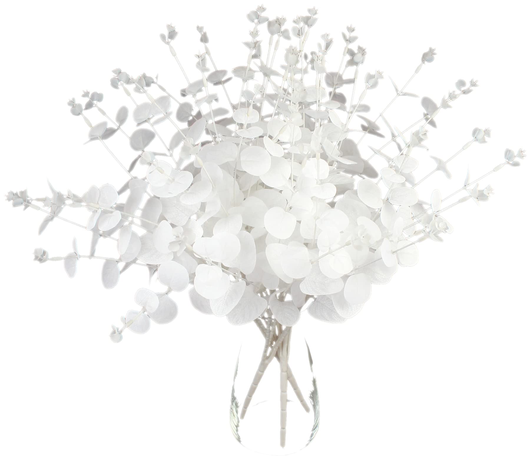 Artificial Eucalyptus Stems - Fake Eucalyptus Leaves for DIY Floral Arrangements - 19.5