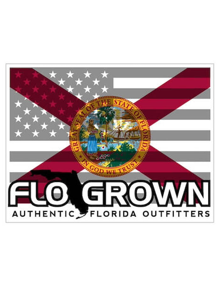 FloGrown FGS 067S Outfitters Mash Up Decal Sticker - White Vinyl Decal for Cars, Trucks, Laptops & Windows - Perfect for Outdoor Enthusiasts & Adventure Lovers