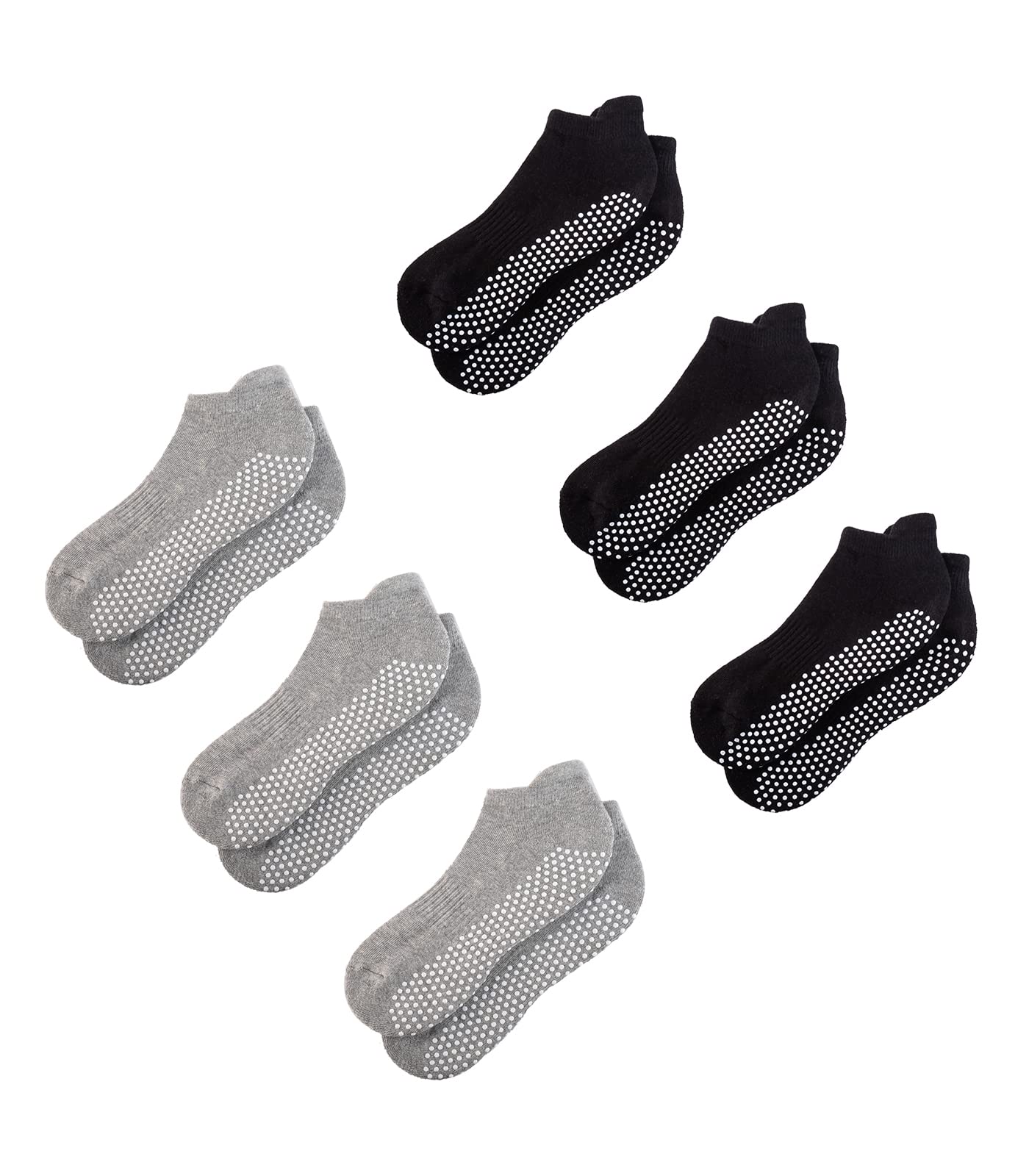 Non-Slip Grip Yoga Socks for Women - Anti-Skid Barre, Hospital & Workout Socks with Traction for Dance, Pilates, Nursing and Home Use