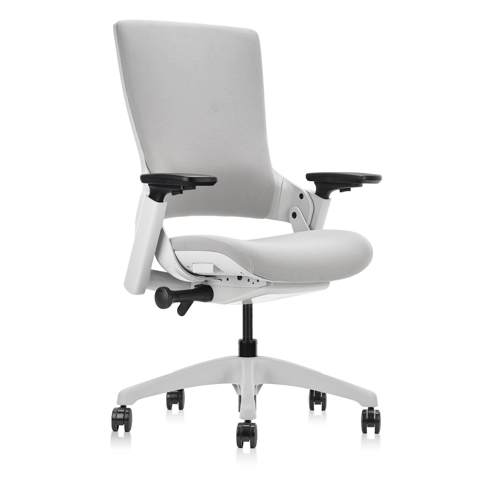 CLATINA Ergonomic Office Chair - Adjustable Swivel Executive Chair with 3D Armrests & Lumbar Support, Fabric Backrest Computer Task Chair for Home Office, Conference Room & Workspace - Perfect for Long Hours Sitting & Back Pain Relief