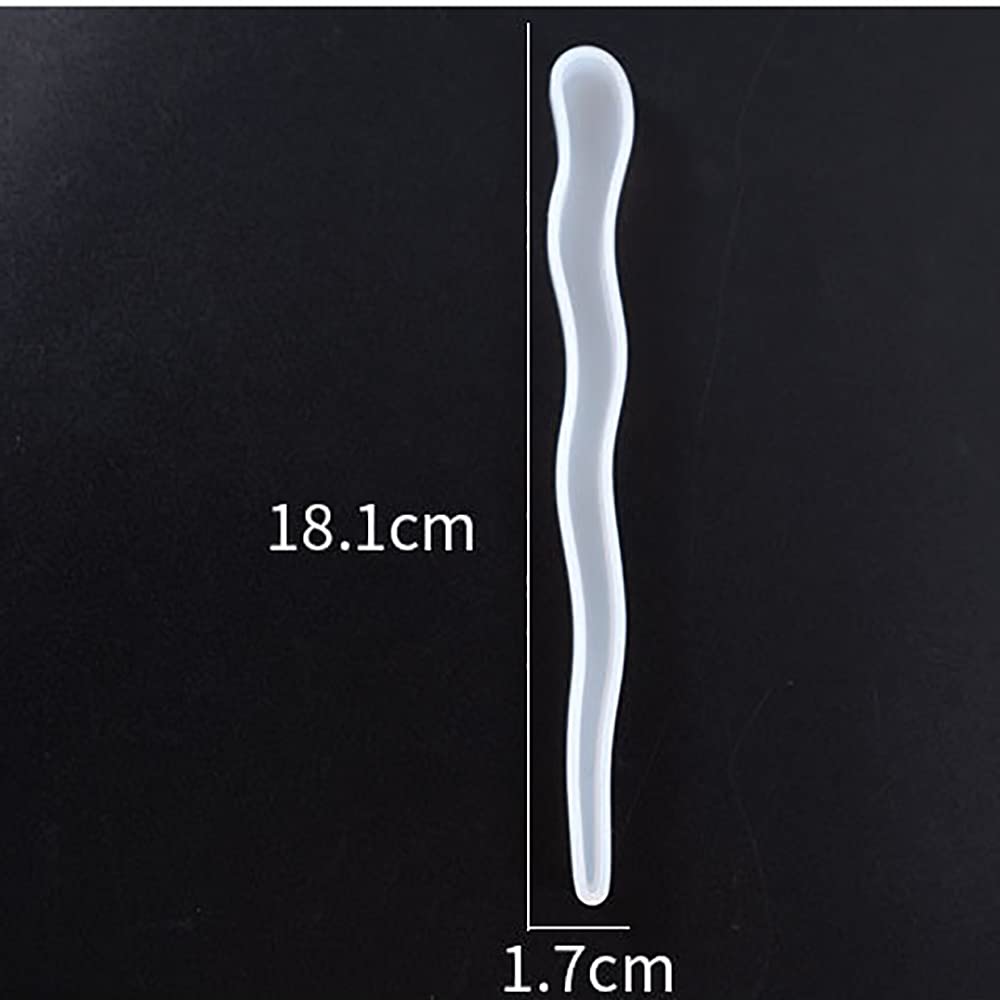 8 Pcs Silicone Hairpin Molds for DIY Hair Sticks & Jewelry Clips - Women's Classical Headdress Epoxy Resin Molds for Crafting Hair Accessories (Perfect for DIY Hairpins, Resin Jewelry Making & Gift Projects)