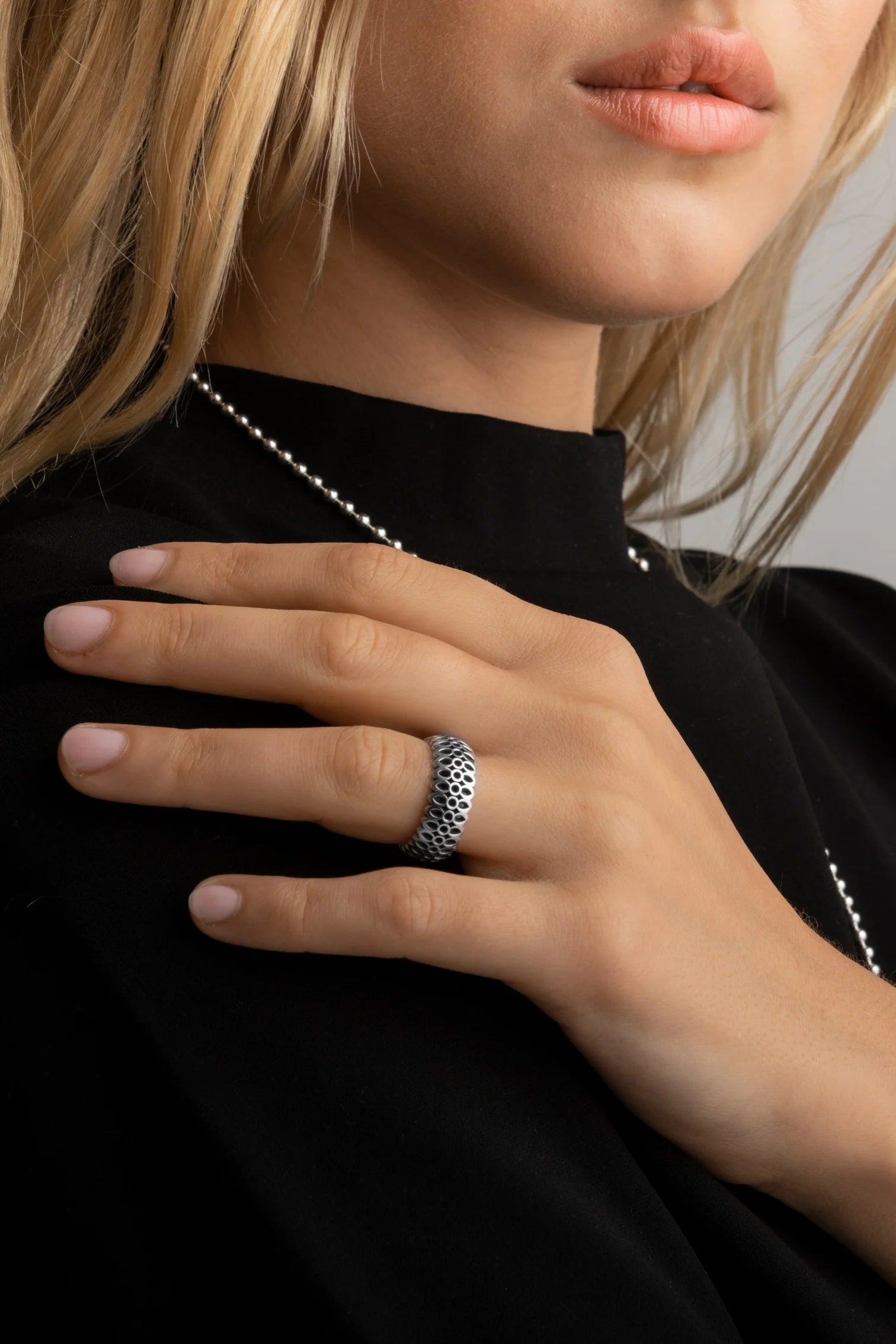 Good Art Model 25 Ring Small - Minimalist Sterling Silver Stackable Ring for Women, Perfect for Everyday Wear & Layering Jewelry