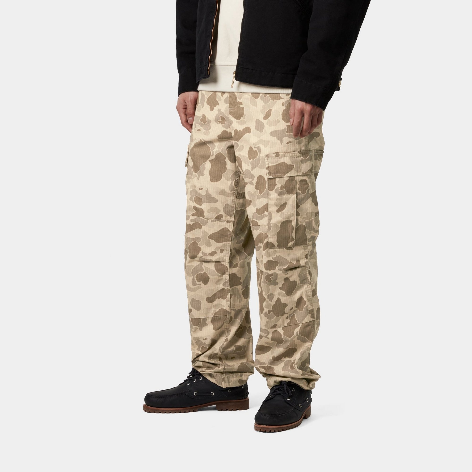 Men's Regular Fit Cargo Pants - Desert Duck Camo Tactical Work Pants for Outdoor Hiking, Camping & Military Style Fashion