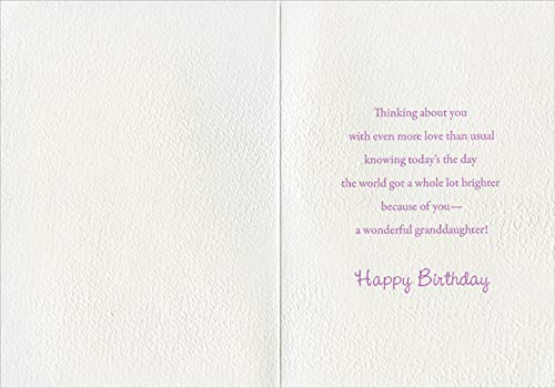 Designer Greetings Purple Bicycle with Flower Basket Birthday Card - Perfect for Granddaughter's Special Day | Thoughtful Gift for Birthdays, Grandparents Day & Family Celebrations