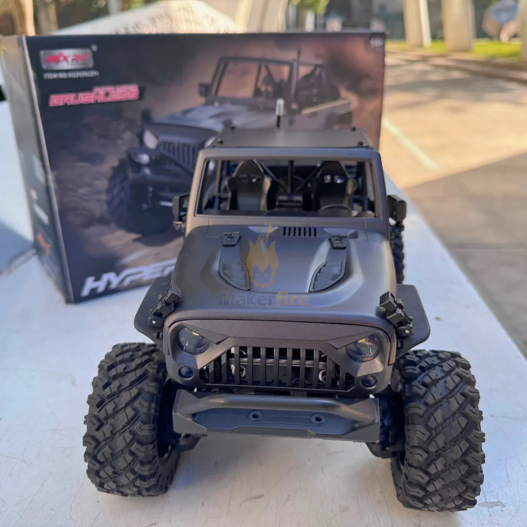 MJX Hyper Go H12Y 1/12 Scale High Speed RC Car - 3650 Brushless Motor, Aluminum Alloy Chassis, Off-Road Remote Control Truck - Perfect for Backyard Racing & Off-Road Bashing