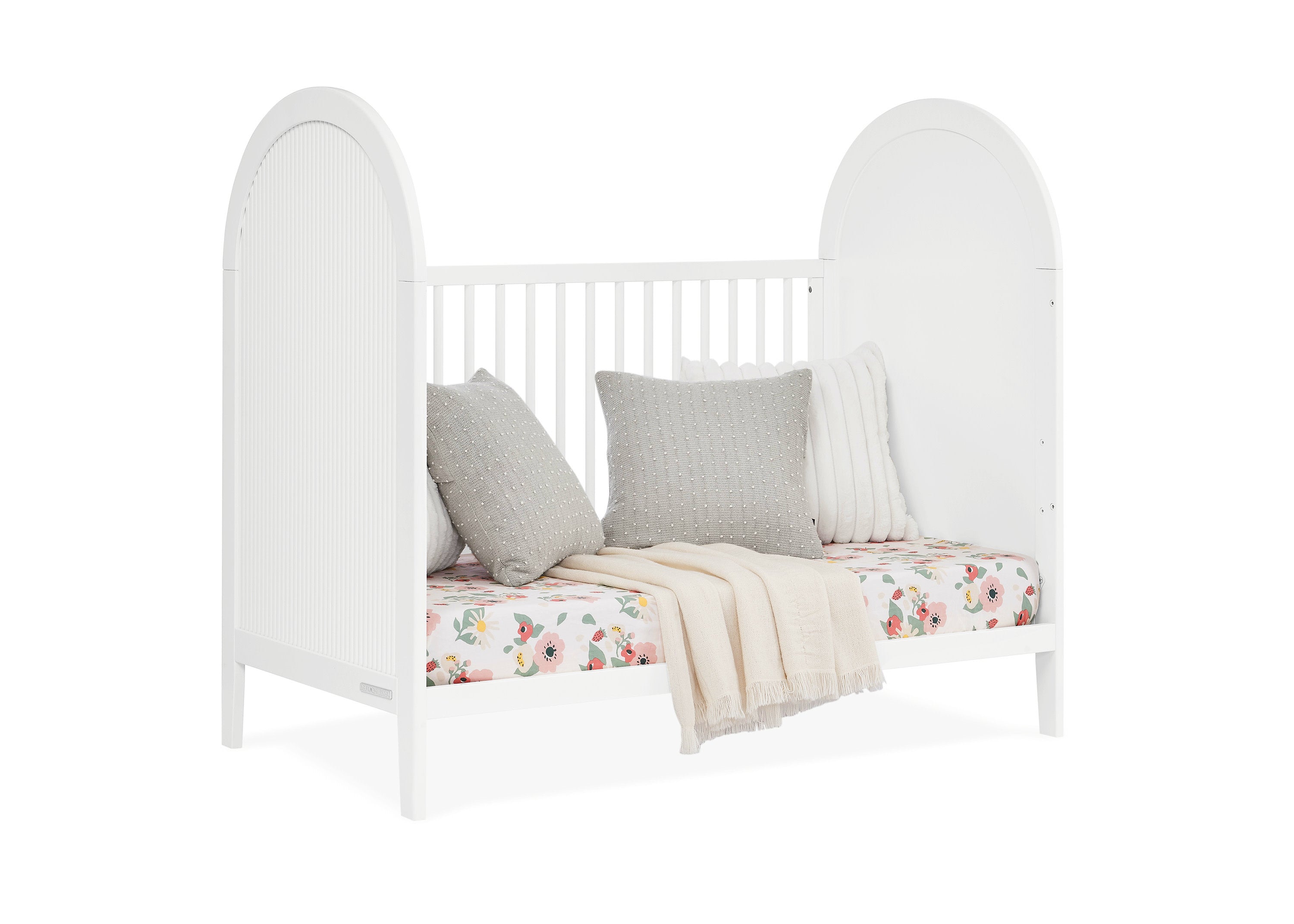 Eloise 4-in-1 Convertible Baby Crib - Toddler Bed, Daybed & Full-Size Bed Conversion - Safe Nursery Furniture for Newborns to Teens - Perfect for Bedrooms, Daycare & Guest Rooms