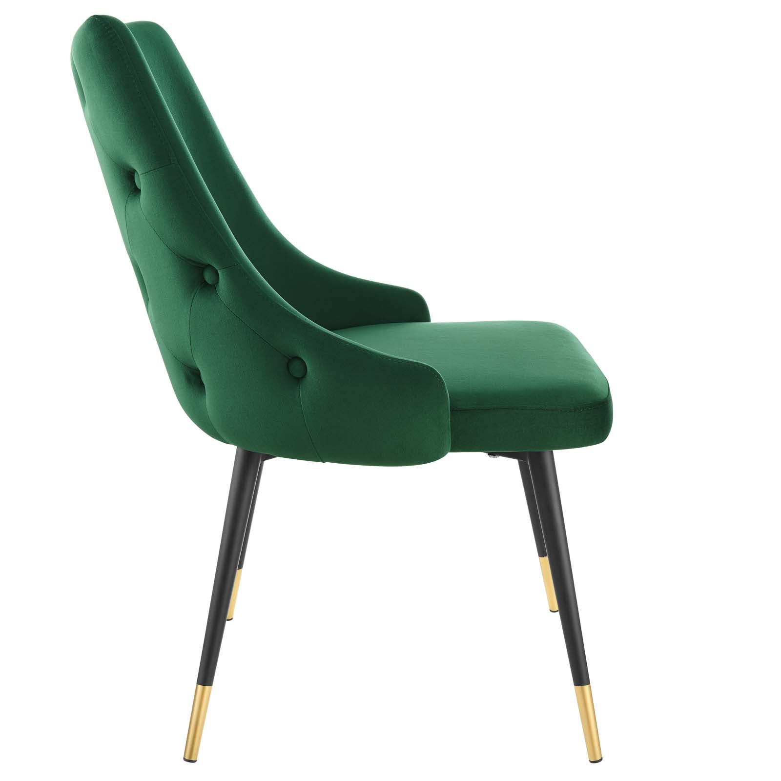 Adorn Tufted Performance Velvet Dining Side Chair - Upholstered Accent Chair for Dining Room, Living Room & Office - Comfortable Modern Seating for Home Decor