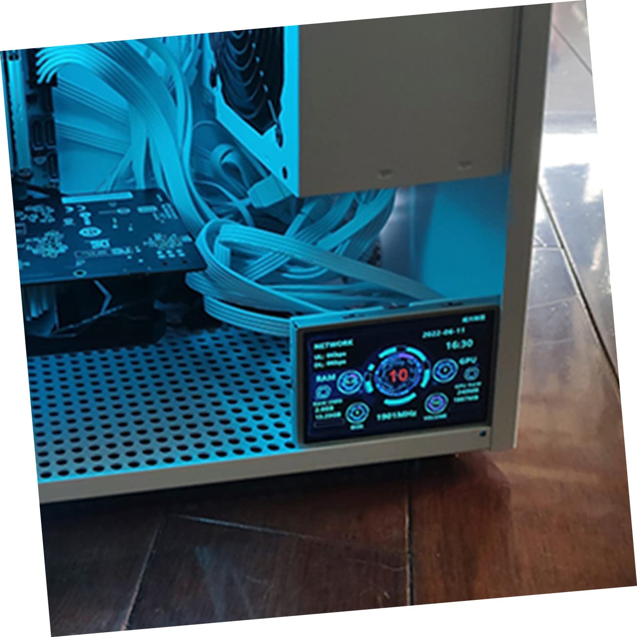 OSALADI 3 Pack Mini PC Secondary Screen - Computer Case Display for CPU & Network Data Monitoring - Perfect for Gaming Rigs, Workstations & Home Office Setups
