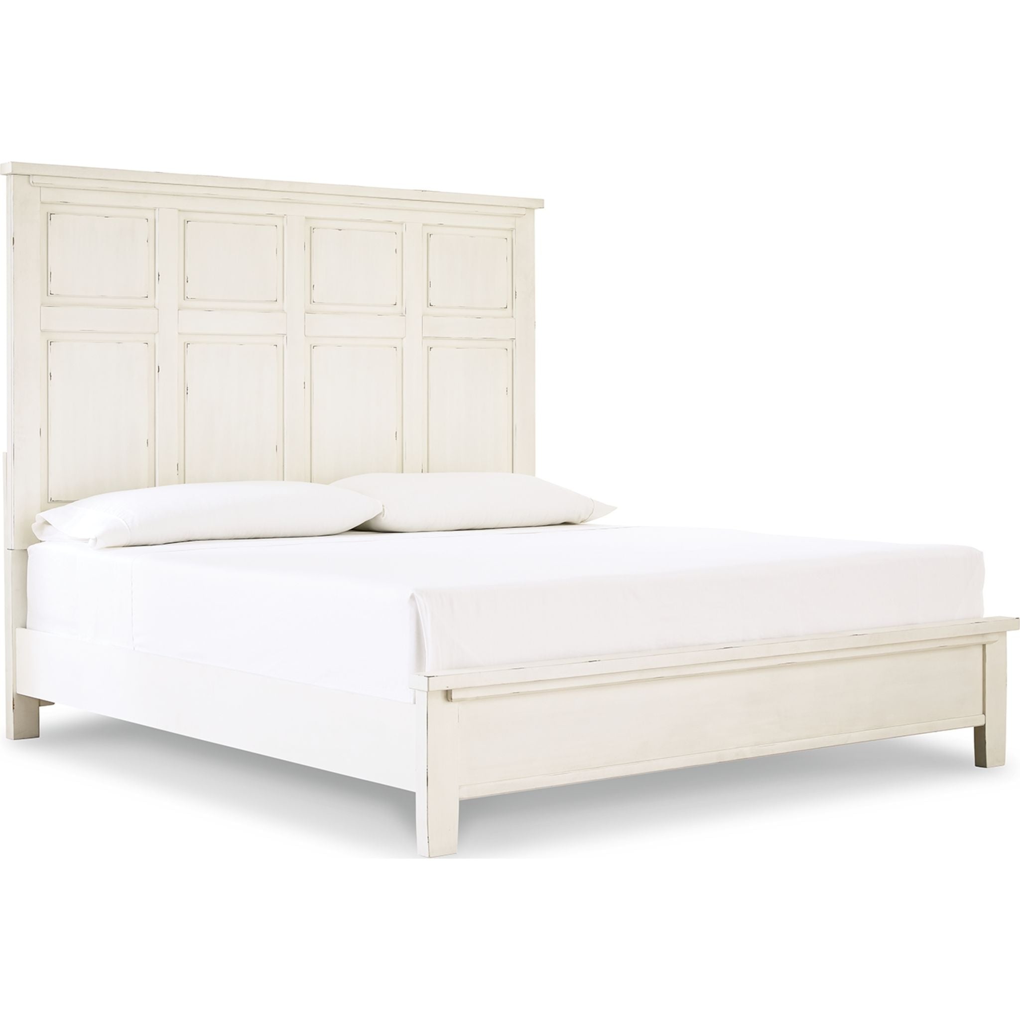 Braunter King Panel Bed Frame - Modern Wooden Platform Bed with Headboard & Footboard - Perfect for Master Bedroom, Guest Room & Home Decor