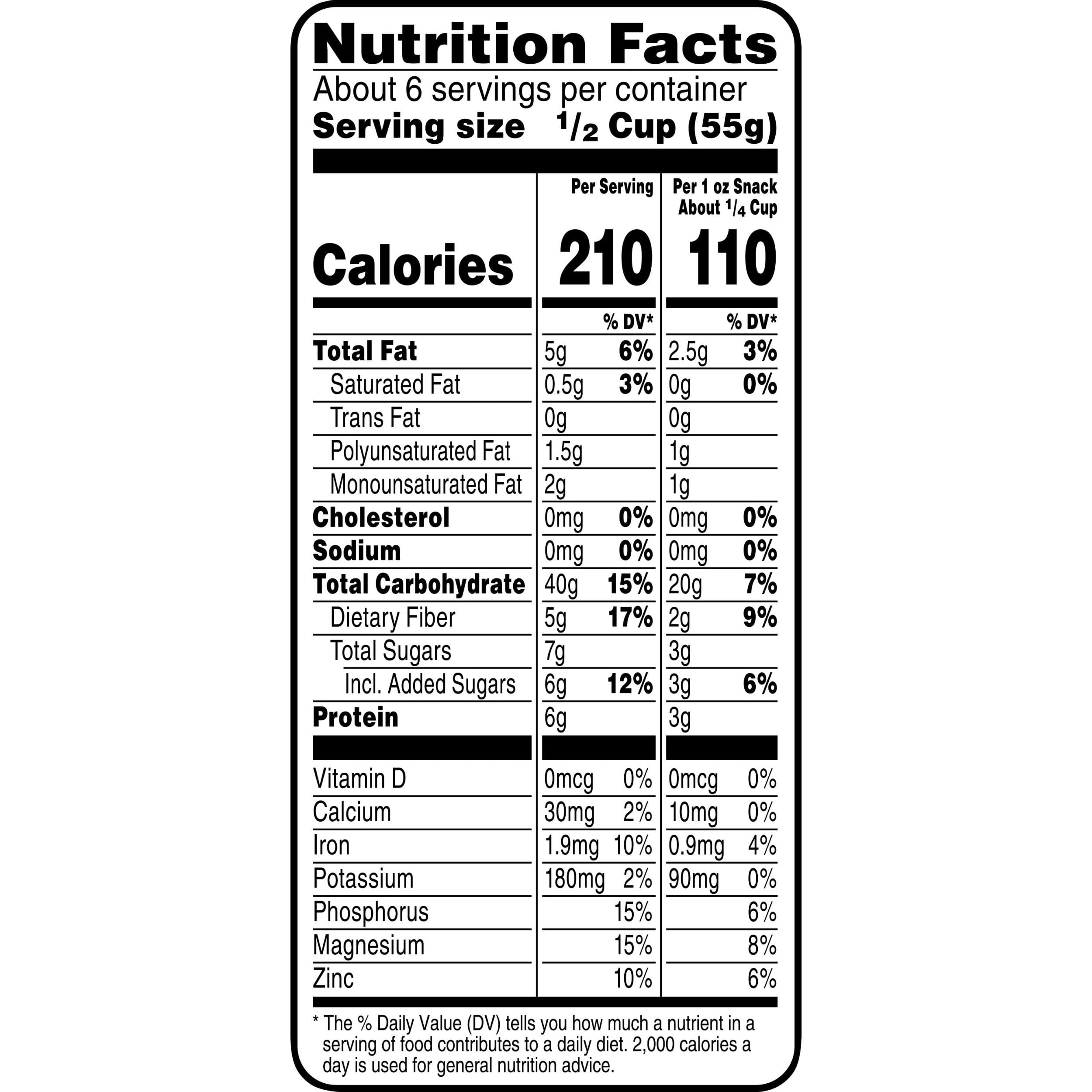 Bear Naked Granola Cereal - Whole Grain Granola with Vanilla Almond Crisp (6 Bags) | Healthy Breakfast Snacks & On-The-Go Energy Boost for Workouts, Hiking & Office Snacking