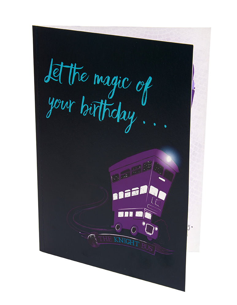 Harry Potter Knight Bus 3D Pop-Up Birthday Card - Magical Wizarding World Gift for Fans, Collectors & Party Decorations - Perfect for Birthdays, Anniversaries & Special Occasions
