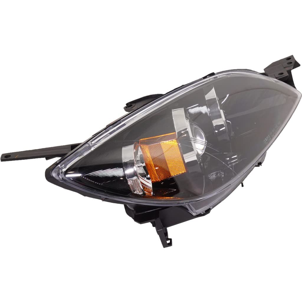 2004-2009 Mazda 3 Hatchback Passenger Side Headlight Assembly - Replacement for MA2519107/MA2519107C | OEM# 615343176857, BN8F510K0E | Perfect for Night Driving & Road Safety