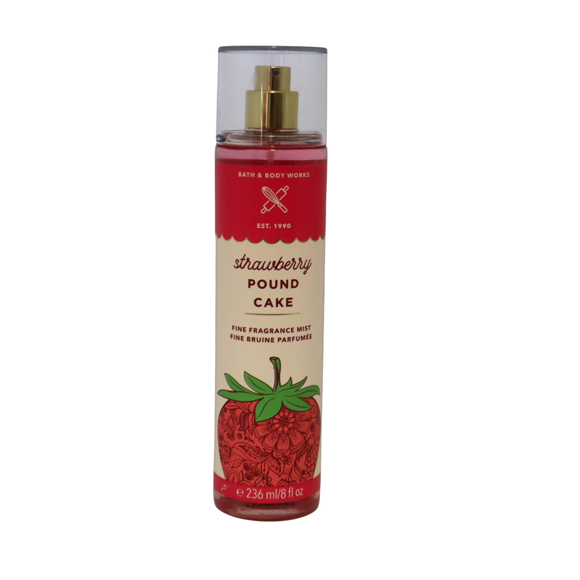 Strawberry Pound Cake Perfume Mist & Body Lotion Set - 8oz Tropical Holiday Fragrance Collection for Women | Shower Gel & Moisturizing Gift Set for Birthday, Christmas & Self-Care