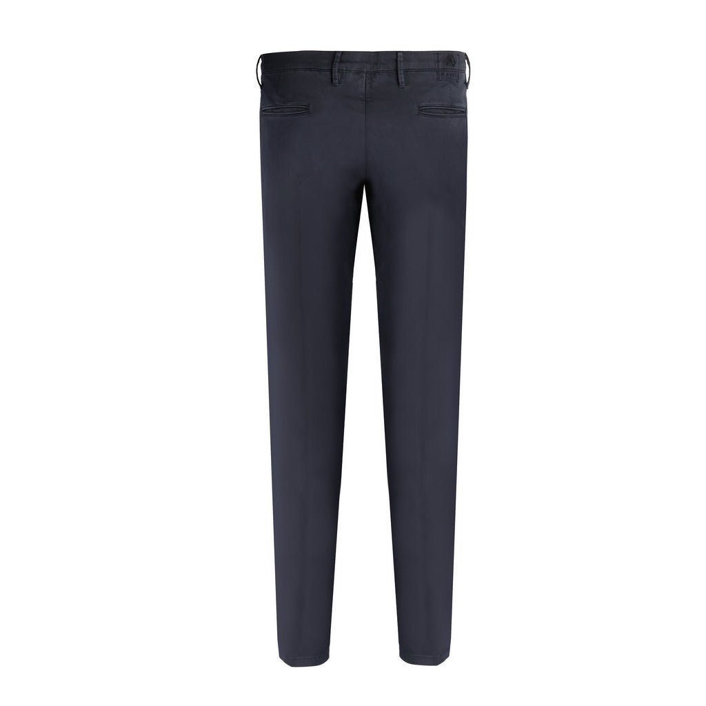 FRADI Stretch Chino Pants for Men - Comfortable Satin Cotton Blend, Blue Navy - Perfect for Business Casual, Office Wear & Everyday Outfits