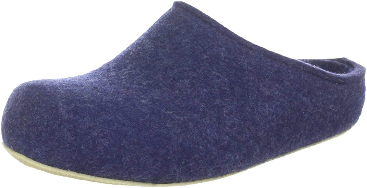 HAFLINGER Men's Open Back Slippers - Comfortable Wool House Shoes for Indoor & Outdoor Use - Perfect for Relaxing at Home, Lounging, and Light Outdoor Wear