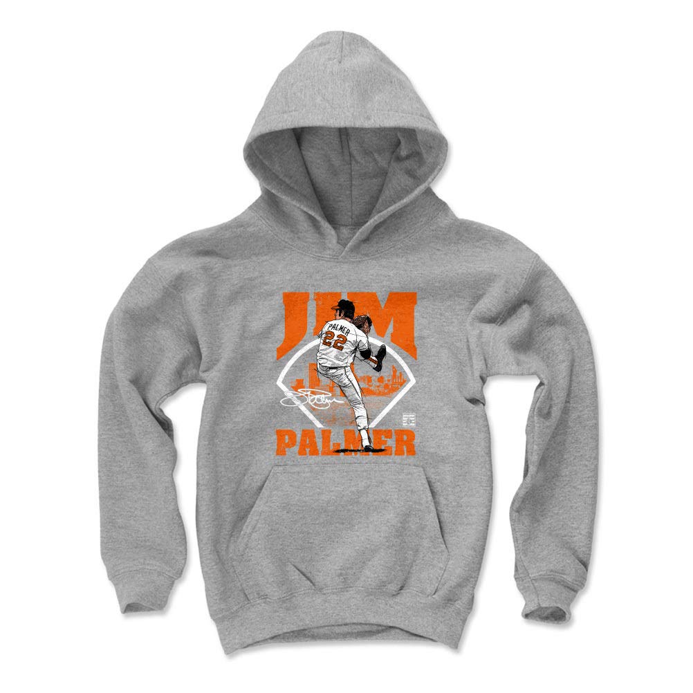 500 LEVEL Jim Palmer Kids Hoodie - Officially Licensed MLB Baseball Hooded Sweatshirt for Boys & Girls - Warm & Comfortable for Outdoor Sports & Casual Wear