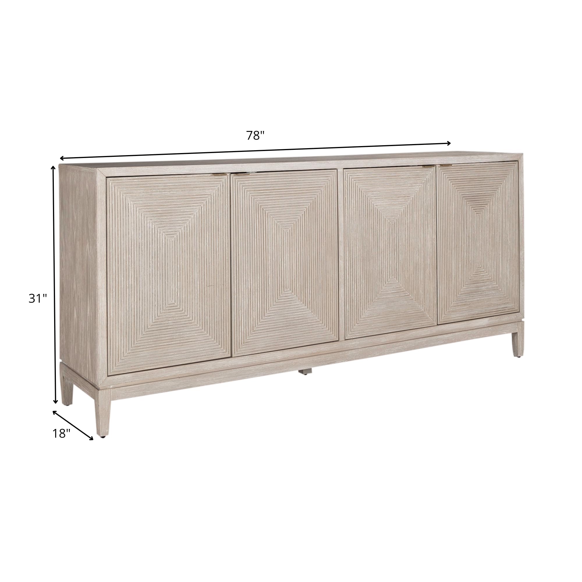 LIBERTY FURNITURE INDUSTRIES Kinsley 4-Door Accent Cabinet - Stylish Storage Solution for Living Room, Bedroom or Entryway