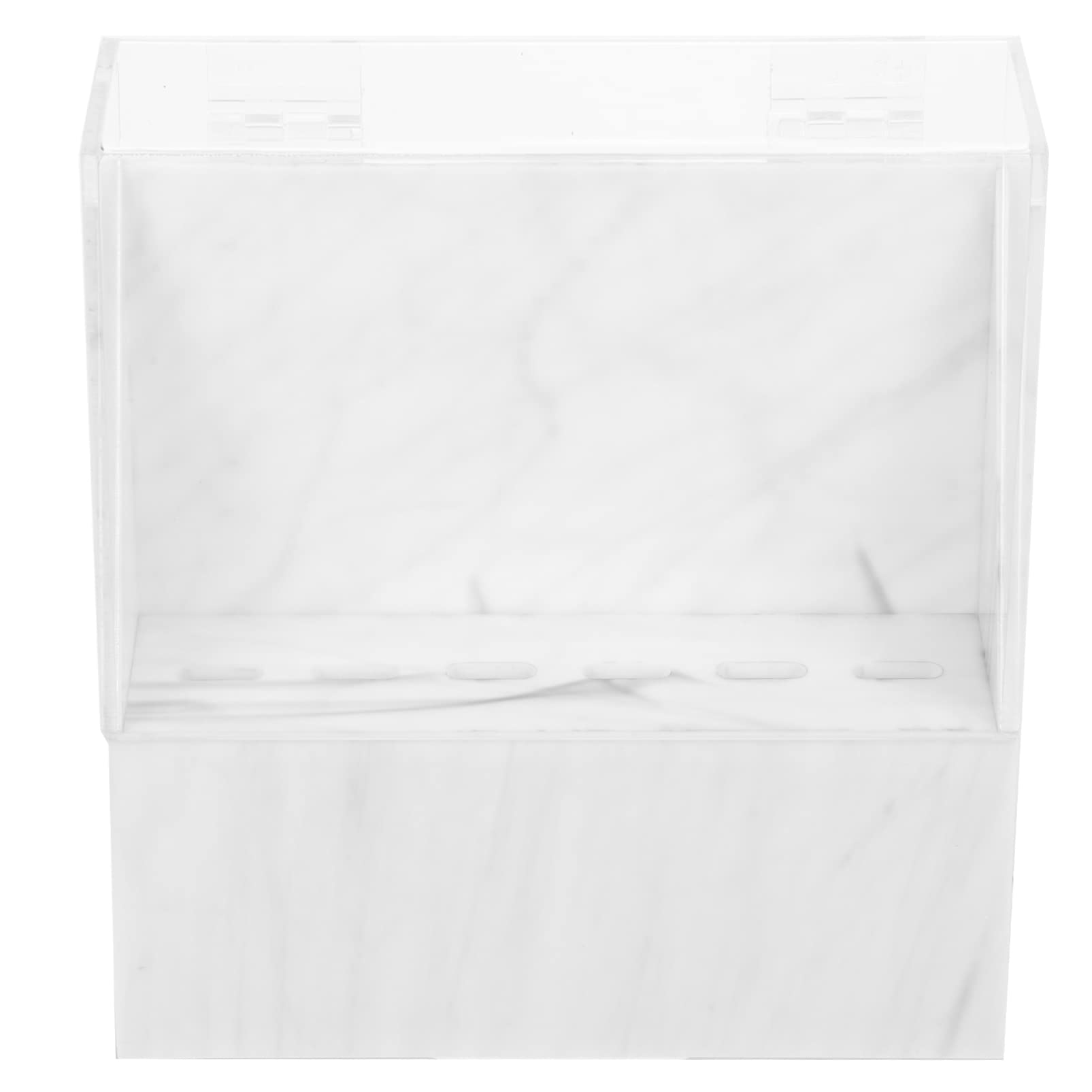 Professional Acrylic Salon Tweezers Storage Rack - White Lash Holder with Cover for M/Lash Tweezers, Eyelash Extensions & False Eyelashes | Perfect for Salon Organization, Beauty Display & Home Makeup Storage