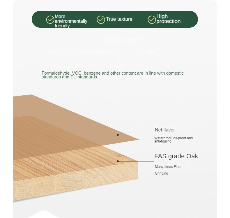 Solid Oak Wood Modern Nordic Folding Dining Table - Space-Saving for Small Apartments, Kitchens & Outdoor Use