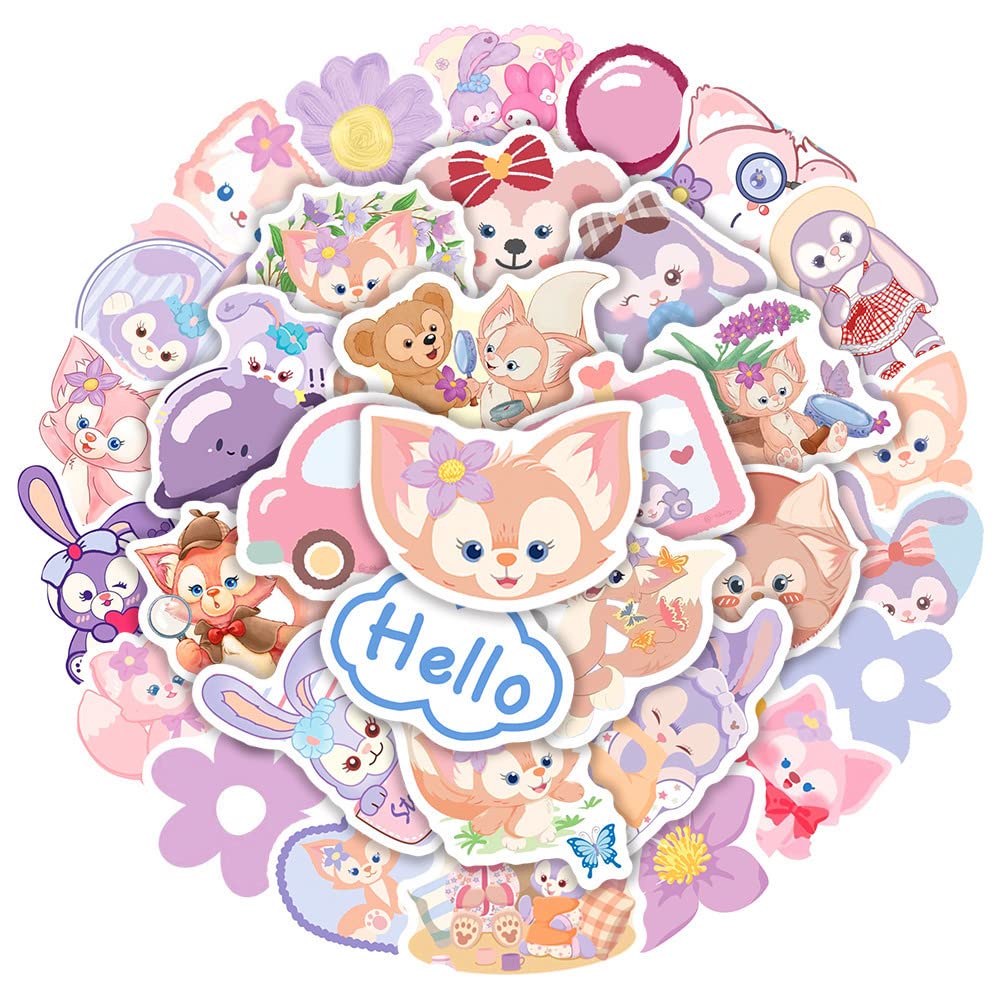 50 PCS Cute Pink Bunny VSCO Aesthetic Vinyl Waterproof Stickers for Water Bottles, Hydro Flask, Laptop, Skateboard, Phone - Perfect for Kids, Teens & Girls - Great for School, DIY Crafts & Personalizing Accessories