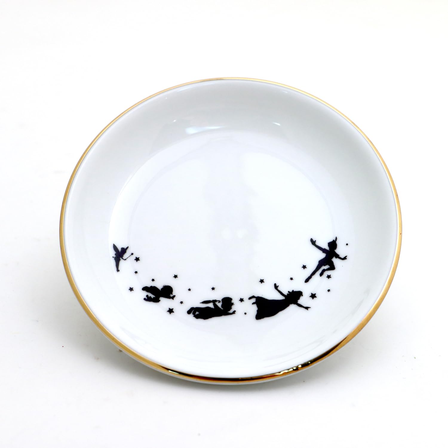 22K Gold Peter Pan Ring Dish - Jewelry Holder for Home Decor