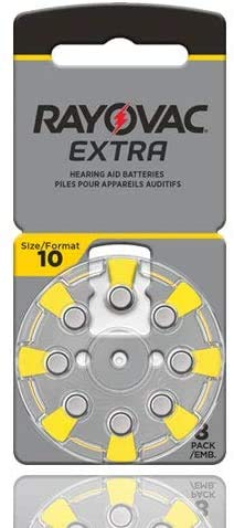 Rayovac Extra Hearing Aid Batteries Size 10 - Pack of 80 Zinc Air Batteries for Hearing Devices | Long-Lasting Power for Daily Use, Travel & Emergency Preparedness