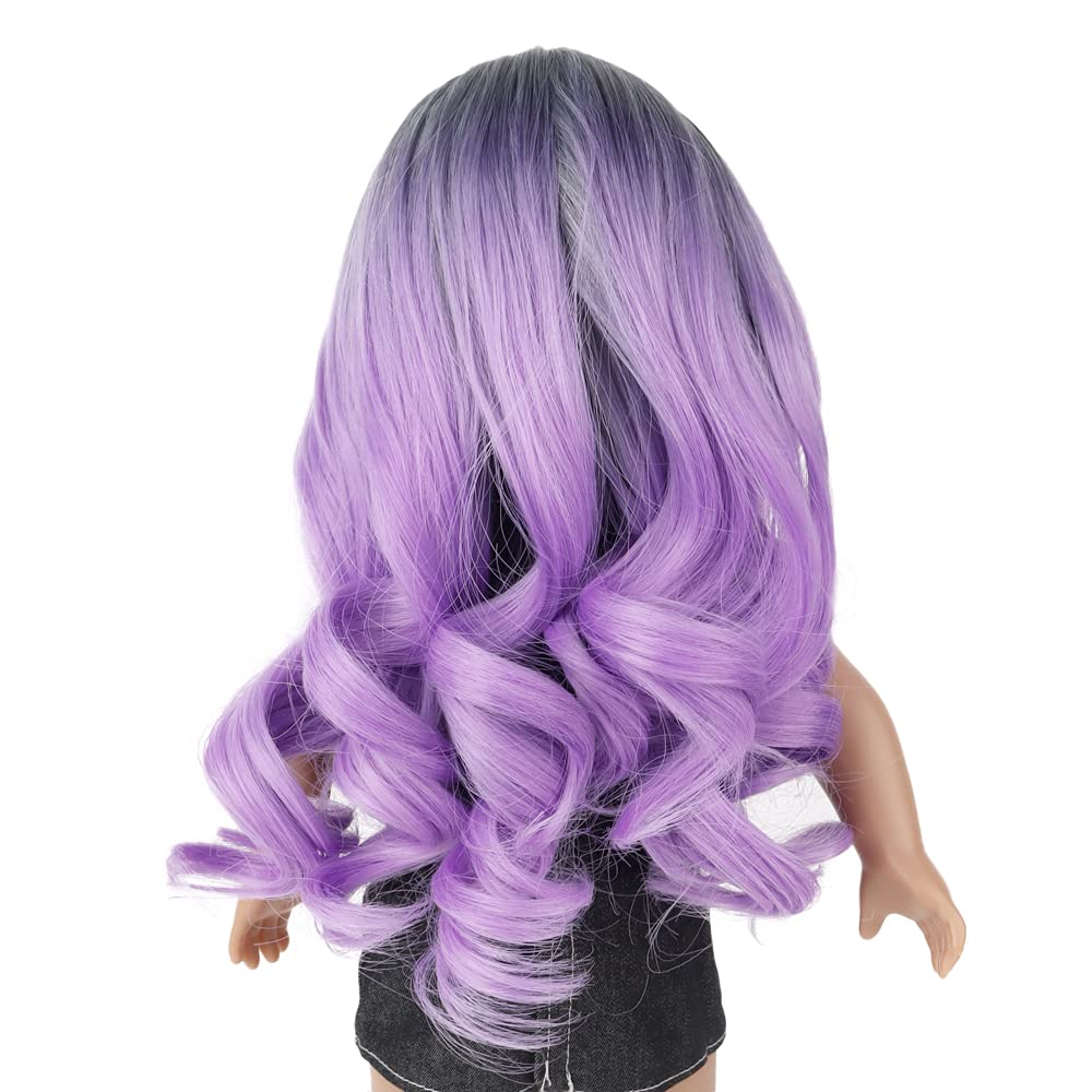 AIDOLLA 18 Inch Doll Wigs - Heat Resistant Long Curly Hair Replacement for American Girl Dolls | Perfect DIY Wig Making Supplies & Girls Gift | Great for Playtime, Collecting & Custom Doll Styling