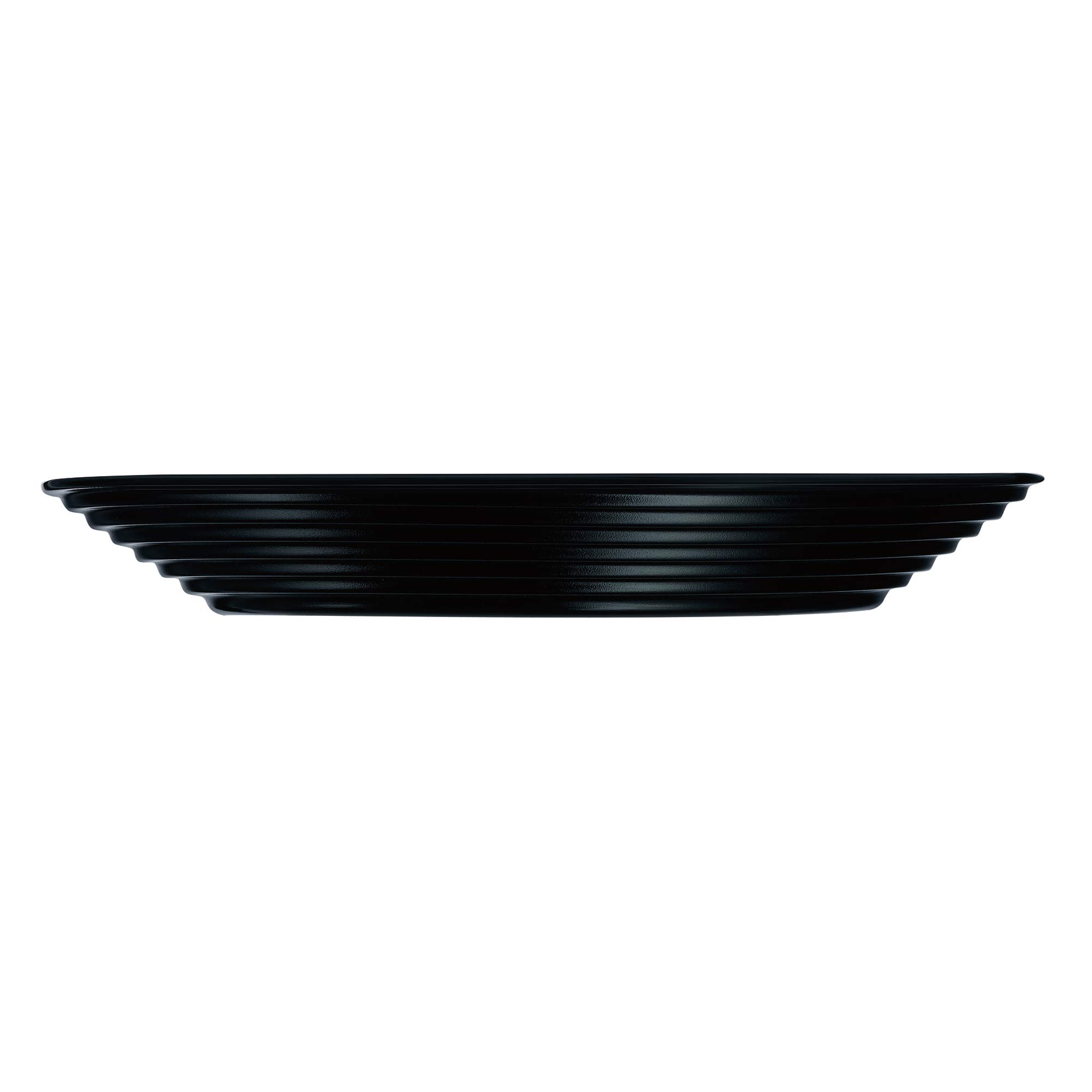 Opal Glass Dinner Set - 6-Piece Black Soup Bowls | Microwave & Dishwasher Safe | Modern Dining Tableware for Everyday Meals & Entertaining