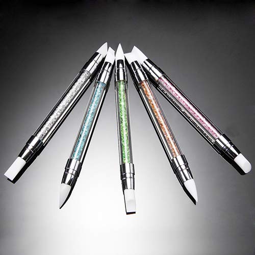 Premium Silicone Nail Art Pen Brush - Double Ended Dotting Tools for Professional Nail Design, Sculpting & Carving | Ideal for DIY Nail Art, Acrylic Nails, Gel Polish & 3D Nail Art Creations