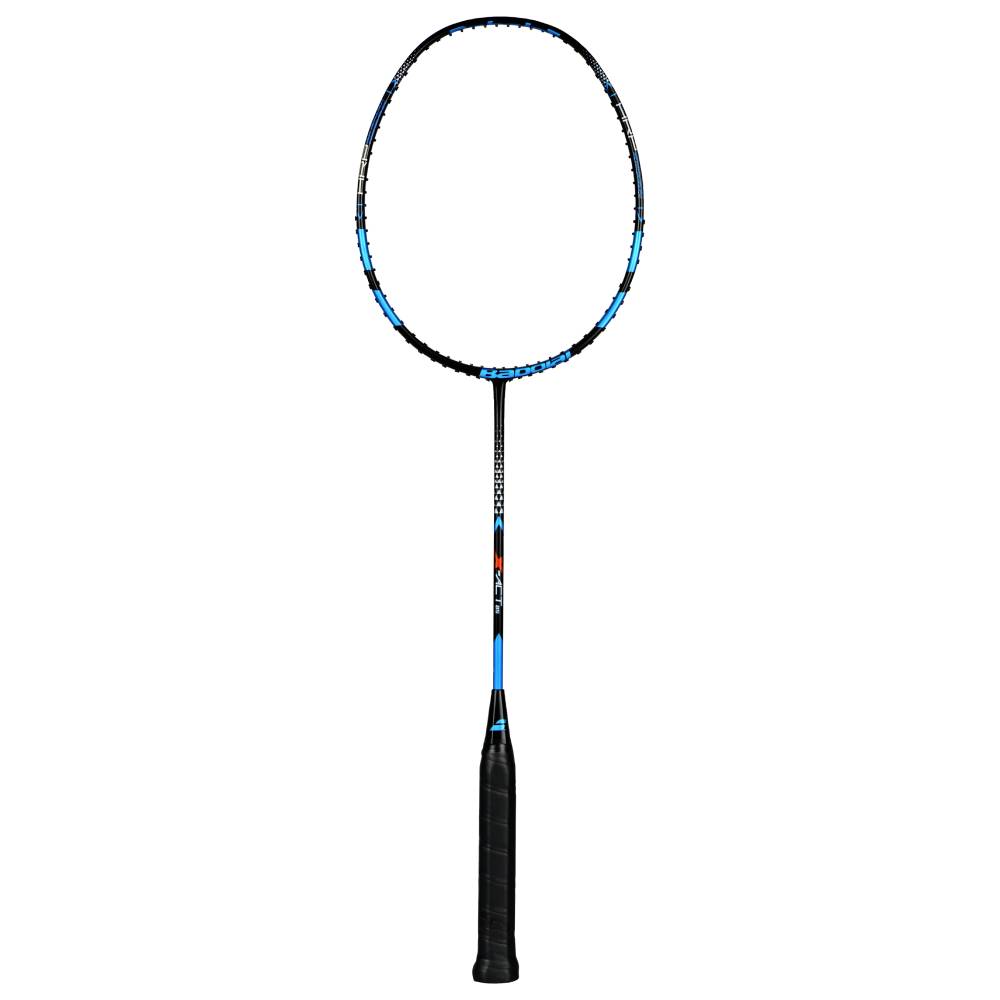 Babolat X Act 85 Badminton Racquet - Professional Carbon Fiber Badminton Racket (Black/Blue, Pre-Strung) | Perfect for Competitive Play & Training Sessions