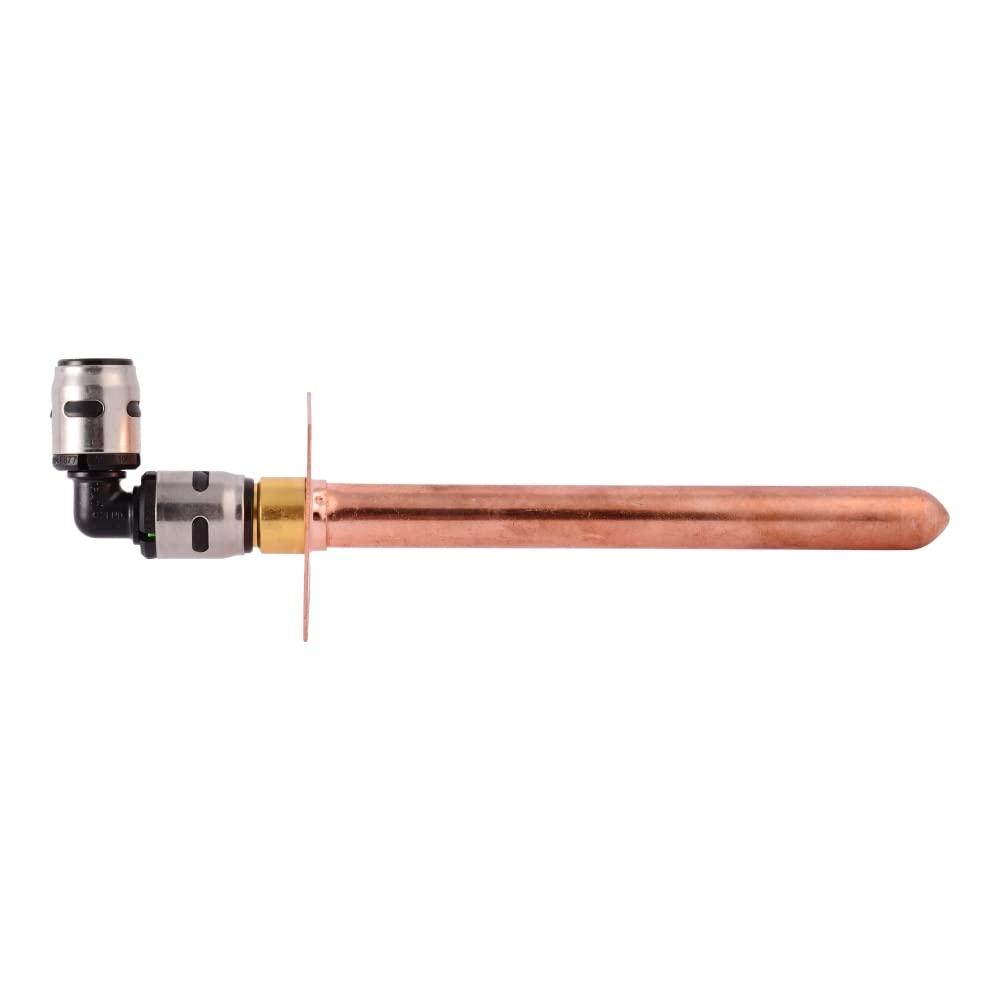SharkBite EvoPEX 1/2 Inch x 8 Inch Copper Stub Out Elbow - Push to Connect Fitting for PEX Pipe (K25815A) - Perfect for Plumbing Repairs, Water Supply Lines & DIY Home Improvement Projects