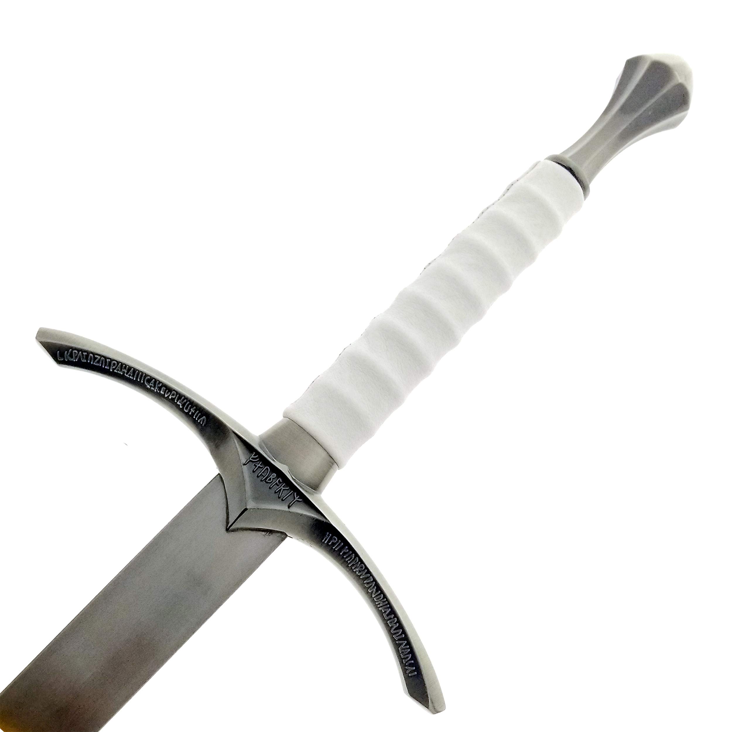 Medieval One-Handed Sword with Dull Blade - Perfect for Collectors, Gifts, Cosplay, LARP & Renaissance Fairs (Wizard-White) | Fantasy Roleplay, Historical Display & Themed Events
