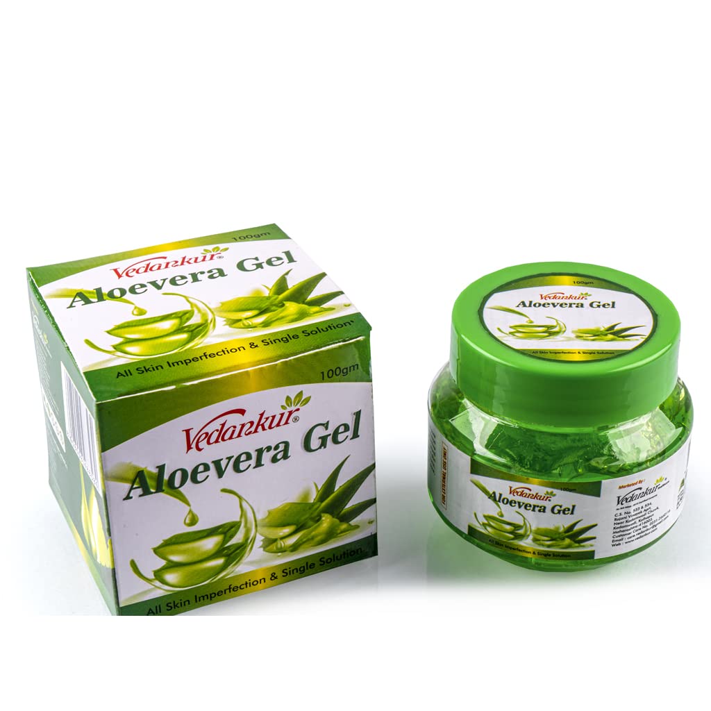 Organic Aloe Vera Gel for Skin & Hair - 3 Pack | Soothing Sunburn Relief, Moisturizing & Hydrating | Perfect for After Sun Care, Face & Body Hydration