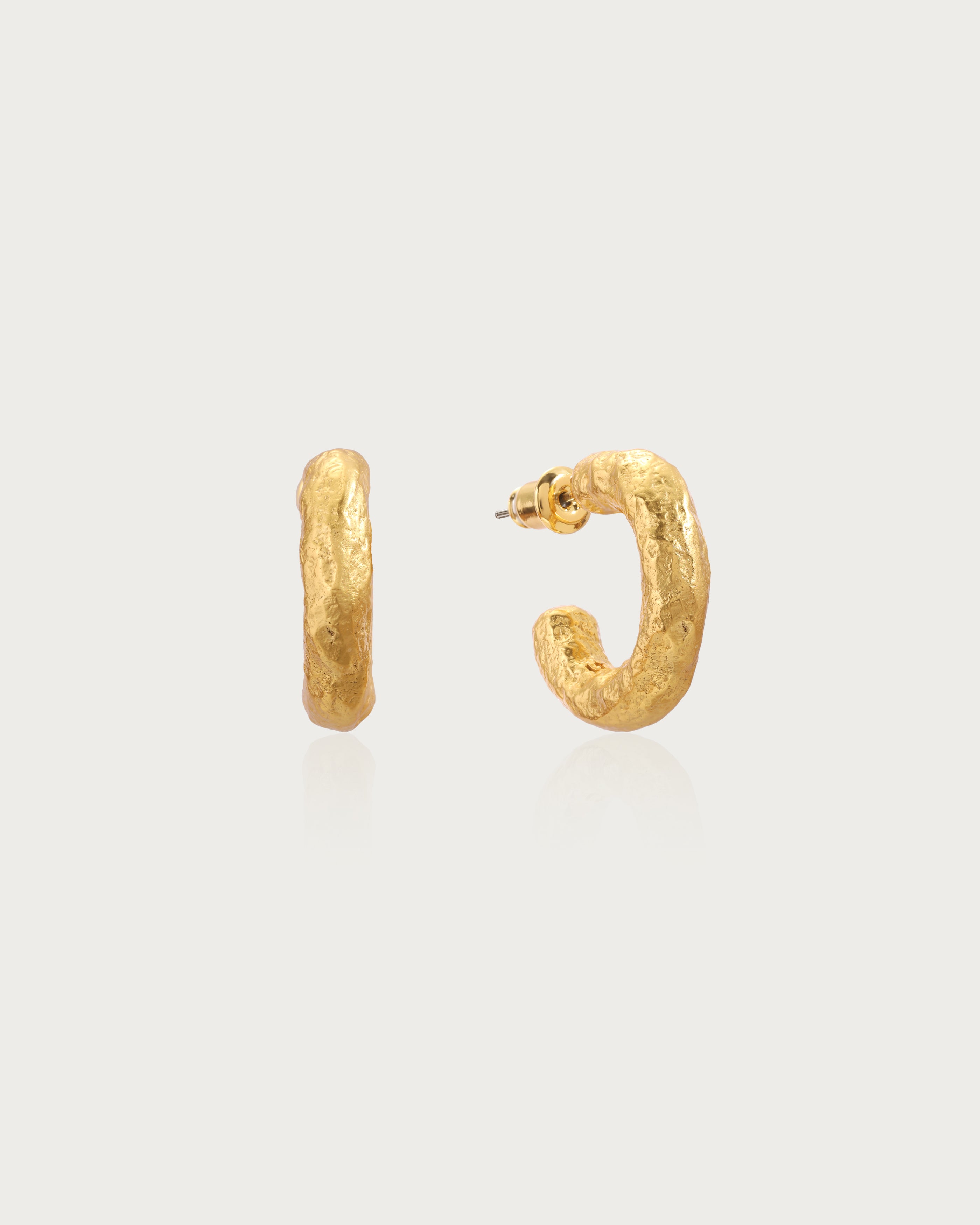 Jenny Medium Hoop Earrings - 14K Gold Plated Dainty Hoops for Women - Perfect for Everyday Wear, Office & Date Night