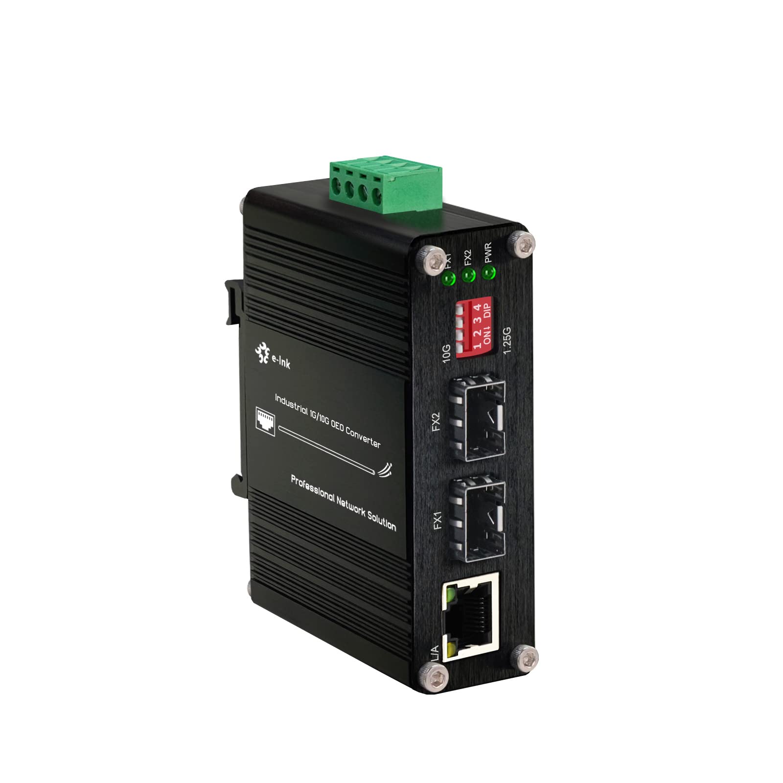 10G SFP+ to SFP+ Fiber Media Converter | 10G OEO Repeater | Gigabit Ethernet Converter | 10/100/1000Base-T RJ45 | Industrial Grade Fiber Extender | Ideal for Data Centers, Enterprise Networks & Industrial Applications
