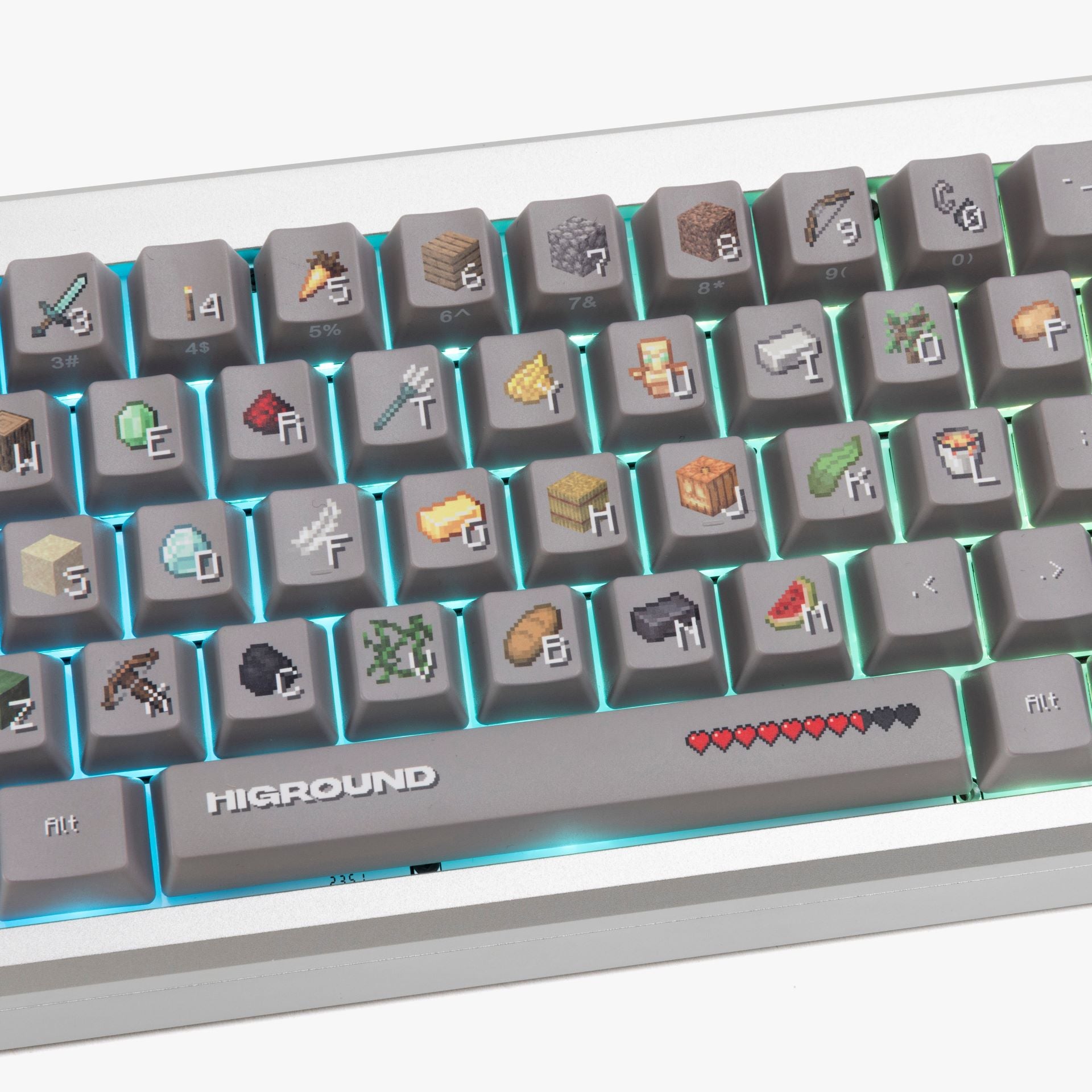 HG x Minecraft Summit 65 Mechanical Gaming Keyboard - Wireless RGB Backlit, Compact 65% Layout for PC/Mac - Perfect for Gaming, Coding & Office Work