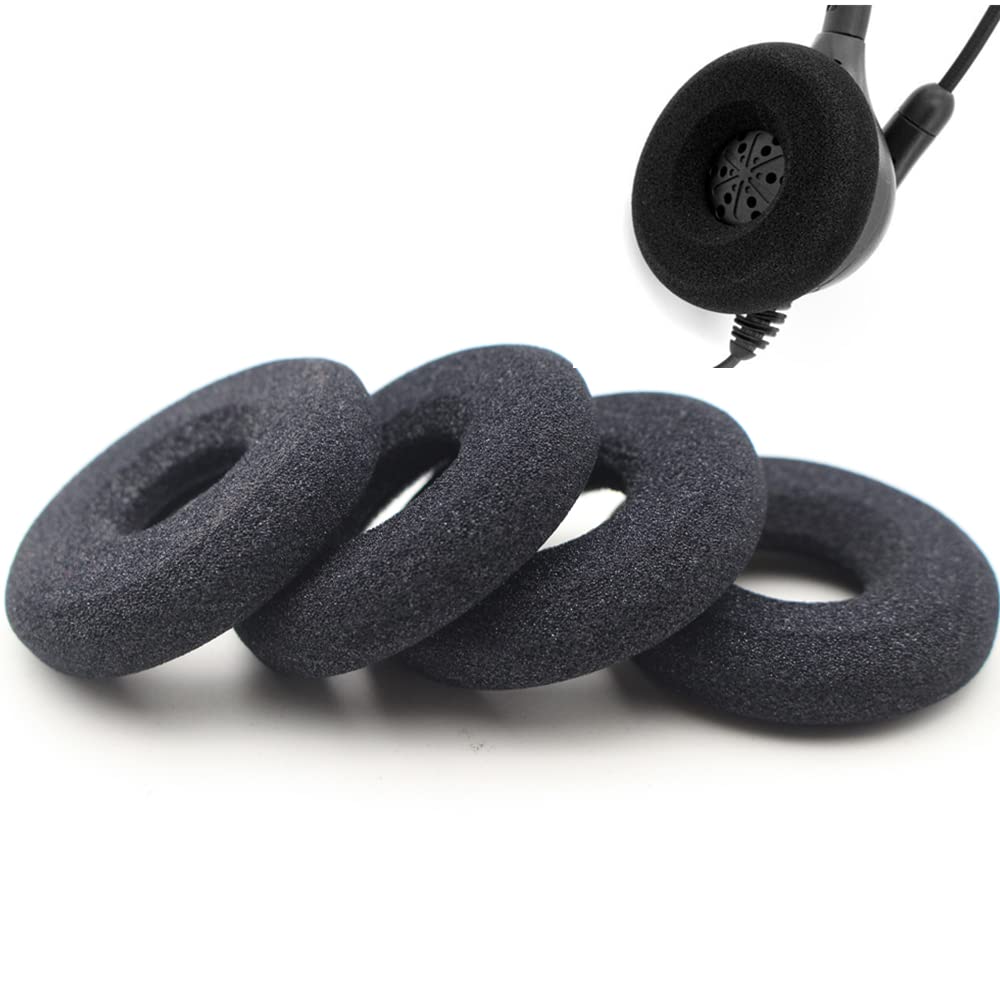 4 Pack Replacement Foam Ear Pads Cushions for Plantronics Supra Plus Encore & Office Headsets H251 H261 H351 H361 - Comfortable Noise Reduction Earpads for Call Center, Customer Service & Remote Work