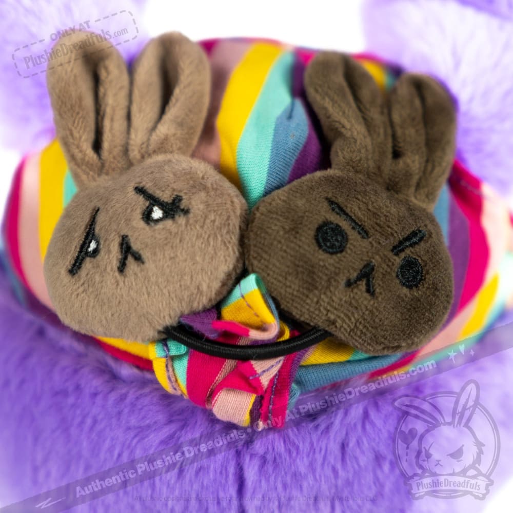 Plushie Dreadfuls Cancer Warrior Rabbit - Soft Stuffed Animal Toy for Comfort & Support | Chemo Gift, Hospital Companion, Emotional Support Plush