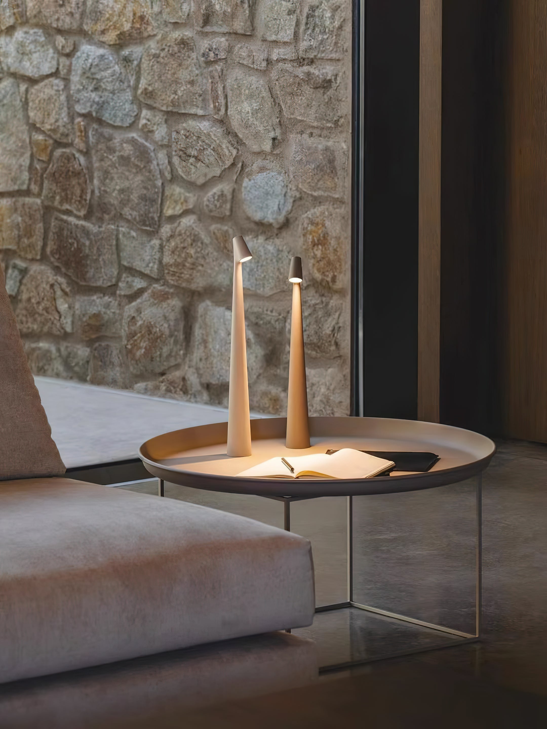 Portable African Table Lamp - Handmade Wooden Night Light for Bedroom, Living Room, or Office Decor - Perfect for Reading, Relaxing, and Creating Ambiance