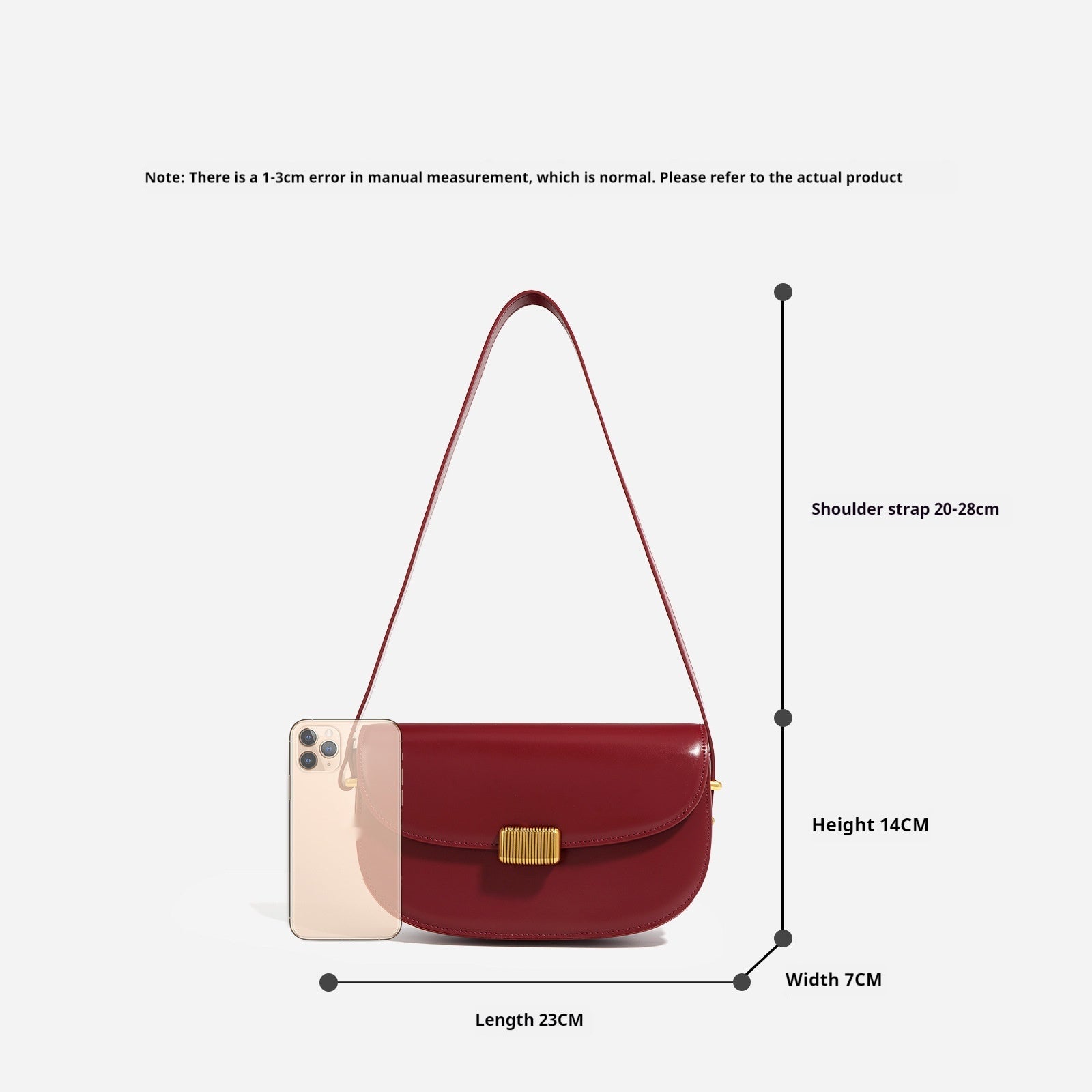 Genuine Leather Crossbody Shoulder Bag for Women - Stylish Underarm Saddle Purse with Adjustable Strap, Perfect for Travel, Shopping & Daily Use