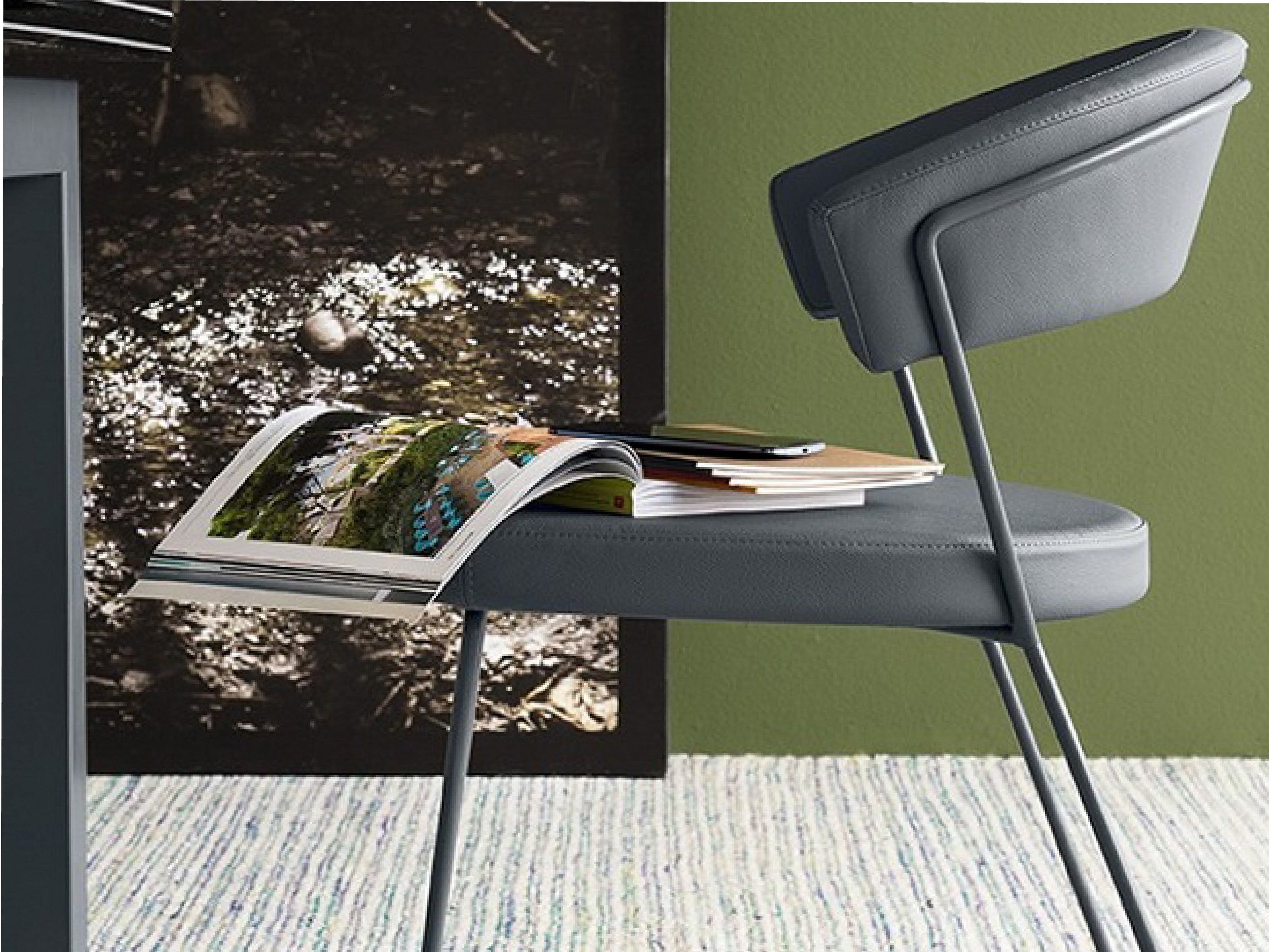New York Chair - Stylish & Comfortable Modern Home Office Chair for Work & Study | Ergonomic Design for Long Hours | Perfect for Living Room, Bedroom, or Workspace
