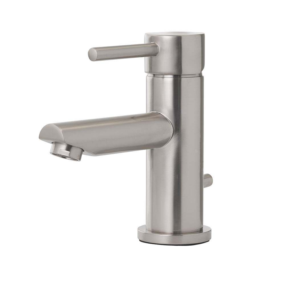 Chrome Plated Single Handle Bathroom Faucet with Pop-Up Drain - Modern Single Hole Sink Faucet for Bathroom Vanity, Powder Room & Guest Bath Installation