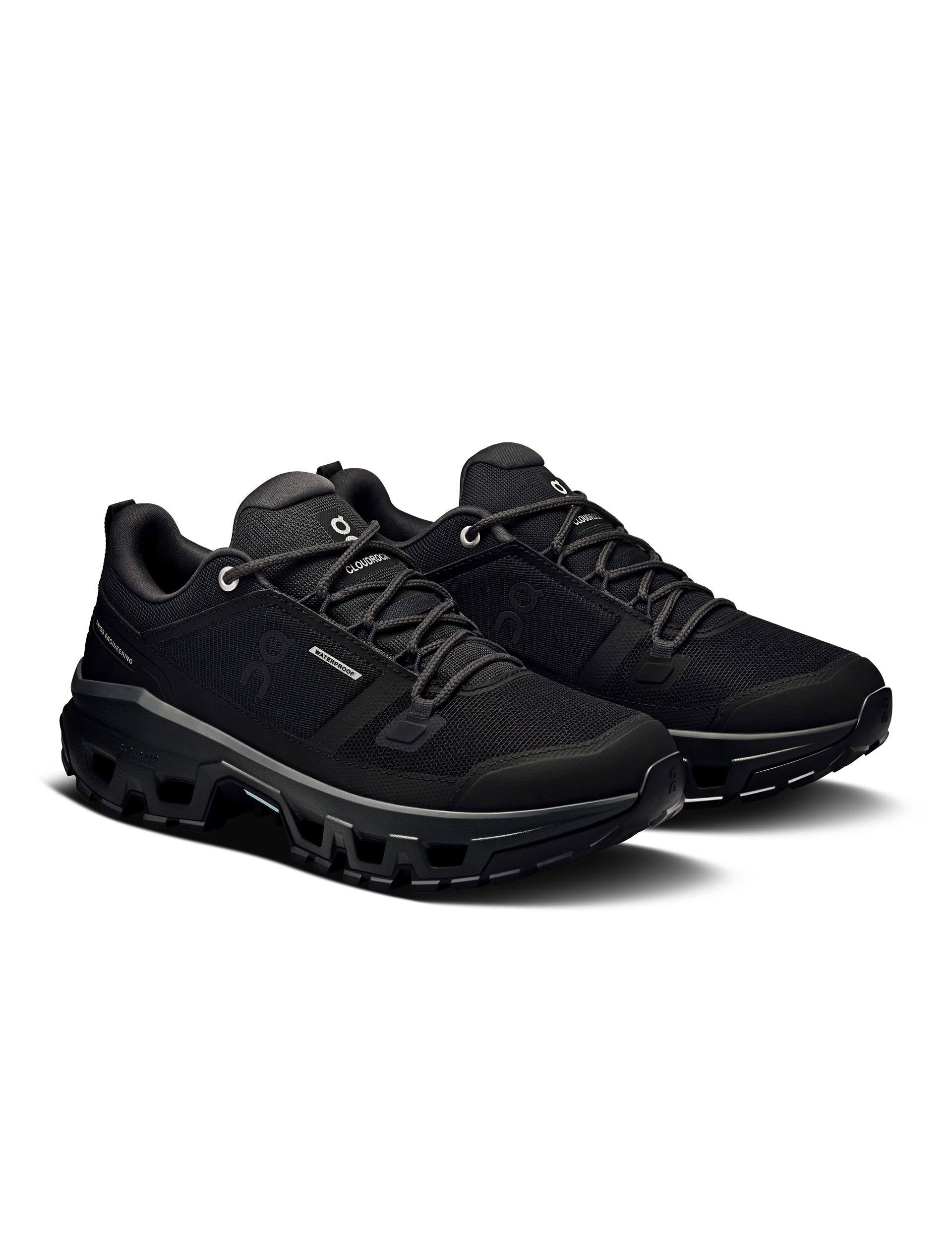 Cloudrock Low WP Waterproof Hiking Boots for Men - Black - Lightweight & Durable Outdoor Shoes for Trail Running & Camping