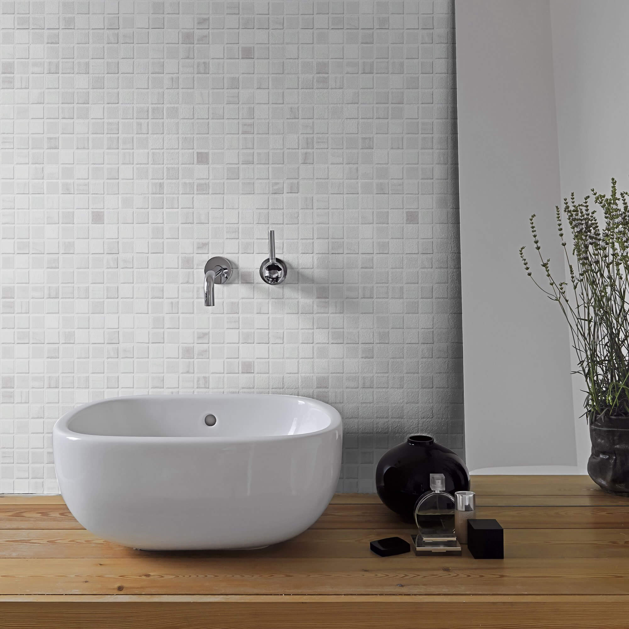 White Mosaic Tile Adhesive Peel and Stick Removable Wallpaper - Self-Adhesive Backsplash for Kitchen, Bathroom & Home Decor (Style 5468)