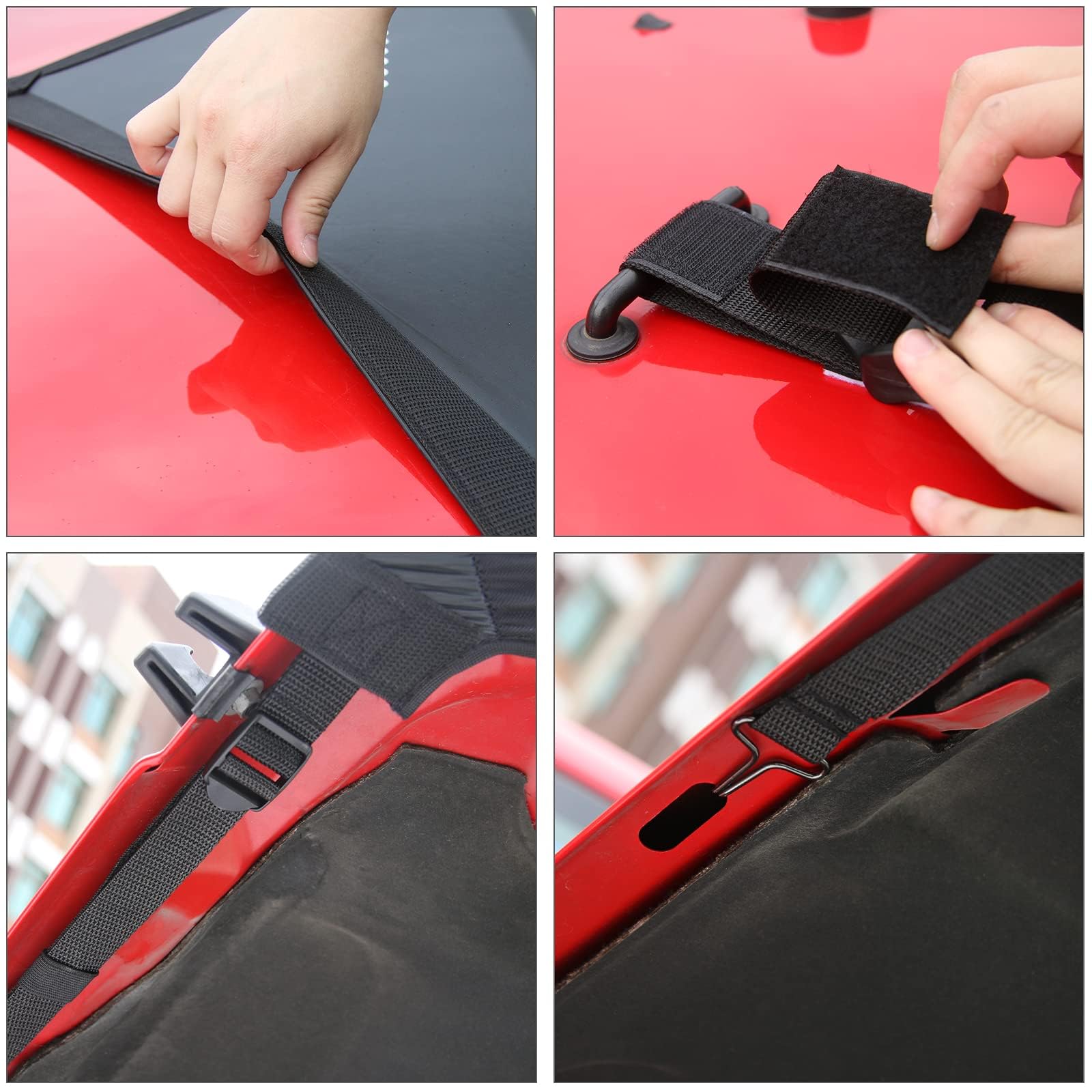 Jeep Wrangler JK Hood Bra Cover Protector (2007-2017) - Black Exterior Accessory for UV & Scratch Protection | Perfect for Off-Roading & Daily Commute
