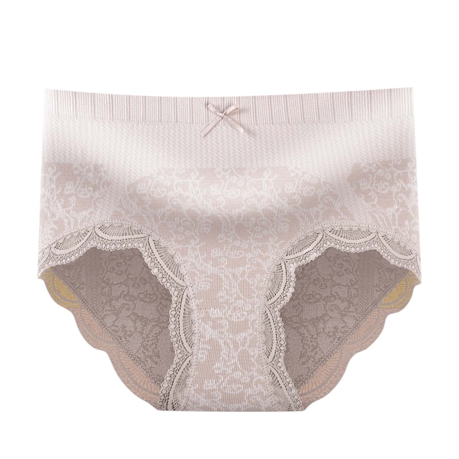 100% Cotton Women's Underwear - Comfortable Lace Trim Mid Waist Triangle Panties for Everyday Wear | Soft Breathable Cotton Underwear for Women | Perfect for Work, Sleep & Lounge