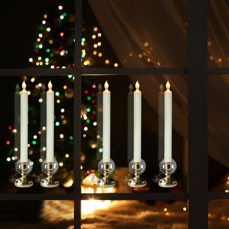 Flameless LED Candles with Remote & Timer - 6 Pack for Christmas Decor
