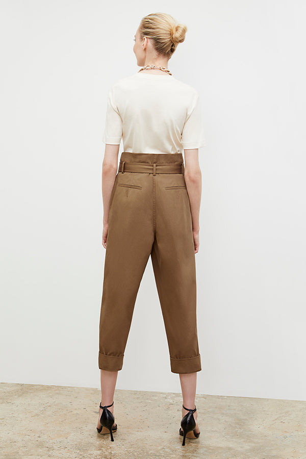 Talulah Eco Chino Pants in Sepia - Sustainable Women's Casual Trousers for Work & Everyday Wear